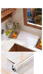 Wasserdichte Marmor Vinylfolie 60cm - Selbstklebende Tapete für Bad & Küche - FUXLShop