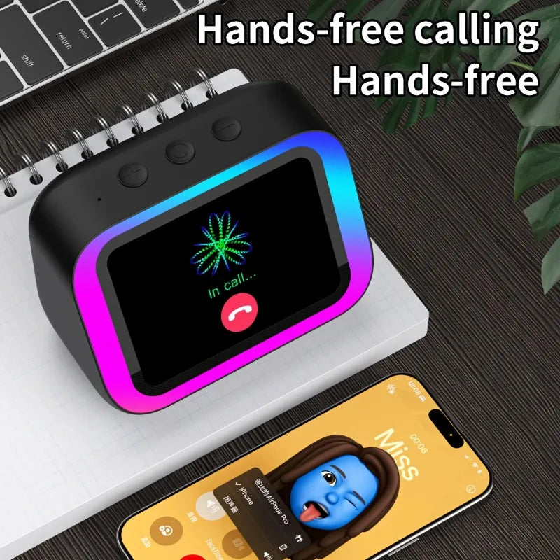 AI Smart Bluetooth 5.4 Lautsprecher mit HD‑Touchscreen und Sprachassistent