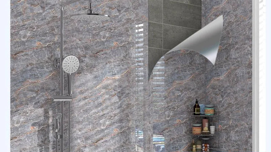 20 Meter selbstklebende Tapete für Badezimmer, wasserfeste Aufkleber, WC-Wandrenovierung, formaldehydfrei, Küchendekoration, Wandaufkleber