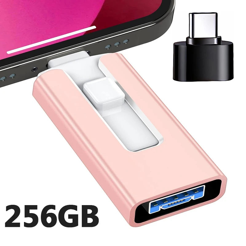 4-in-1 OTG-USB-Stick für die Dateiübertragung zwischen kompatiblen Smartphones, Tablets und PCs