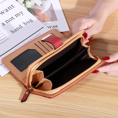 Frauen Brieftasche PU Leder Geldbörse Weibliche Lange Brieftasche Gold Hohl Blätter Beutel Handtasche Für Frauen Geldbörse Karte Halter Kupplung - FUXL-Shopify 