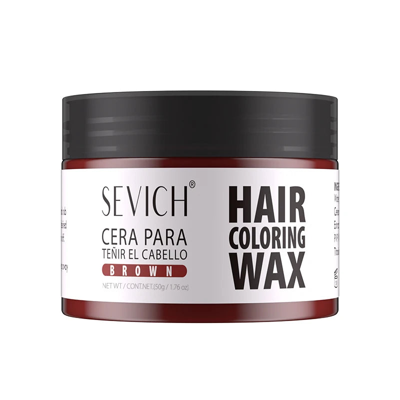 Sevich temporäres Haarfärbewachs in Braun, perfekte DIY-Farbe für frisuren, leicht waschbar und langanhaltend, 50g.