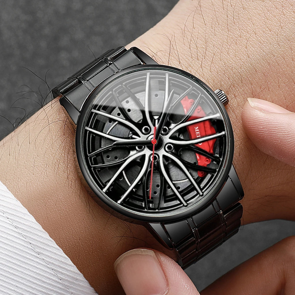 Herren Quarzuhr mit Edelstahlband – Modische Sportuhr 40mm Zifferblatt – FUXLShop