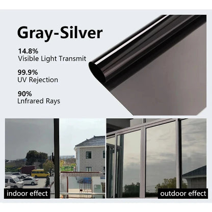 Fenster-Sichtschutzfolie 60–90 cm – Einweg-Spiegelfolie aus Vinyl, nicht klebend, Anti-Look & UV-Schutz – Glasaufkleber als Rolle für Zuhause & Büro