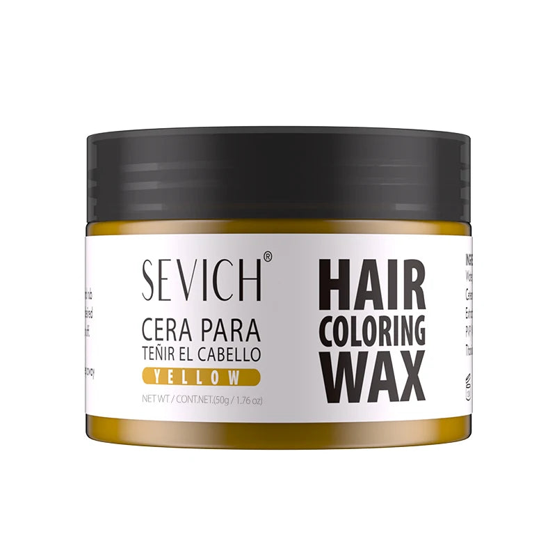 Sevich Haarfärbewachs in Gelb, 50g, temporäre Haarfarbe für Kinder und Erwachsene, auswaschbar und langanhaltend.