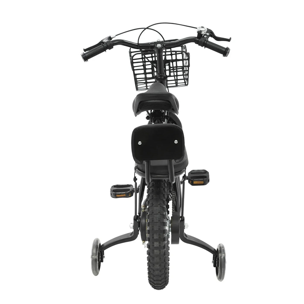 Kinderfahrrad 14 Zoll mit Korb & Rückenlehne – Höhenverstellbar, Stützräder, bis 60 kg belastbar für Kinder 3-7 Jahre - FUXLShop