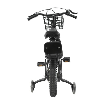 Kinderfahrrad 14 Zoll mit Korb & Rückenlehne – Höhenverstellbar, Stützräder, bis 60 kg belastbar für Kinder 3-7 Jahre - FUXLShop