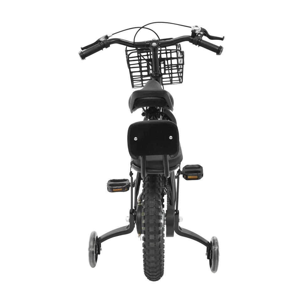 Kinderfahrrad 14 Zoll mit Korb & Rückenlehne – Höhenverstellbar, Stützräder, bis 60 kg belastbar für Kinder 3-7 Jahre - FUXLShop