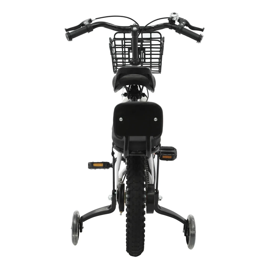 Kinderfahrrad 14 Zoll mit Korb & Rückenlehne – Höhenverstellbar, Stützräder, bis 60 kg belastbar für Kinder 3-7 Jahre - FUXLShop