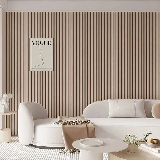 Selbstklebende Vinyl-Wandpaneele mit Holzmaserung & vertikalen Latten – Tapete für Wohnzimmer, Schlafzimmer, Küche, Bad & TV-Rückwand – wasserdicht