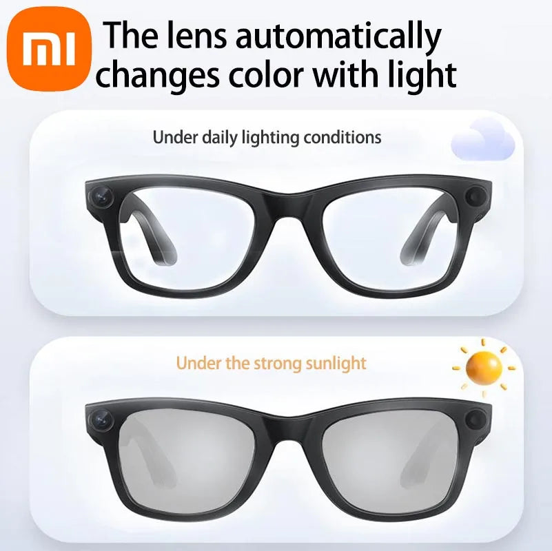 Xiaomi Mijia Smart AI Brille 800 W Pixel AI Schießen Kamera HD Foto Video Sprachanruf Übersetzung Wasserdichte Bluetooth Brille