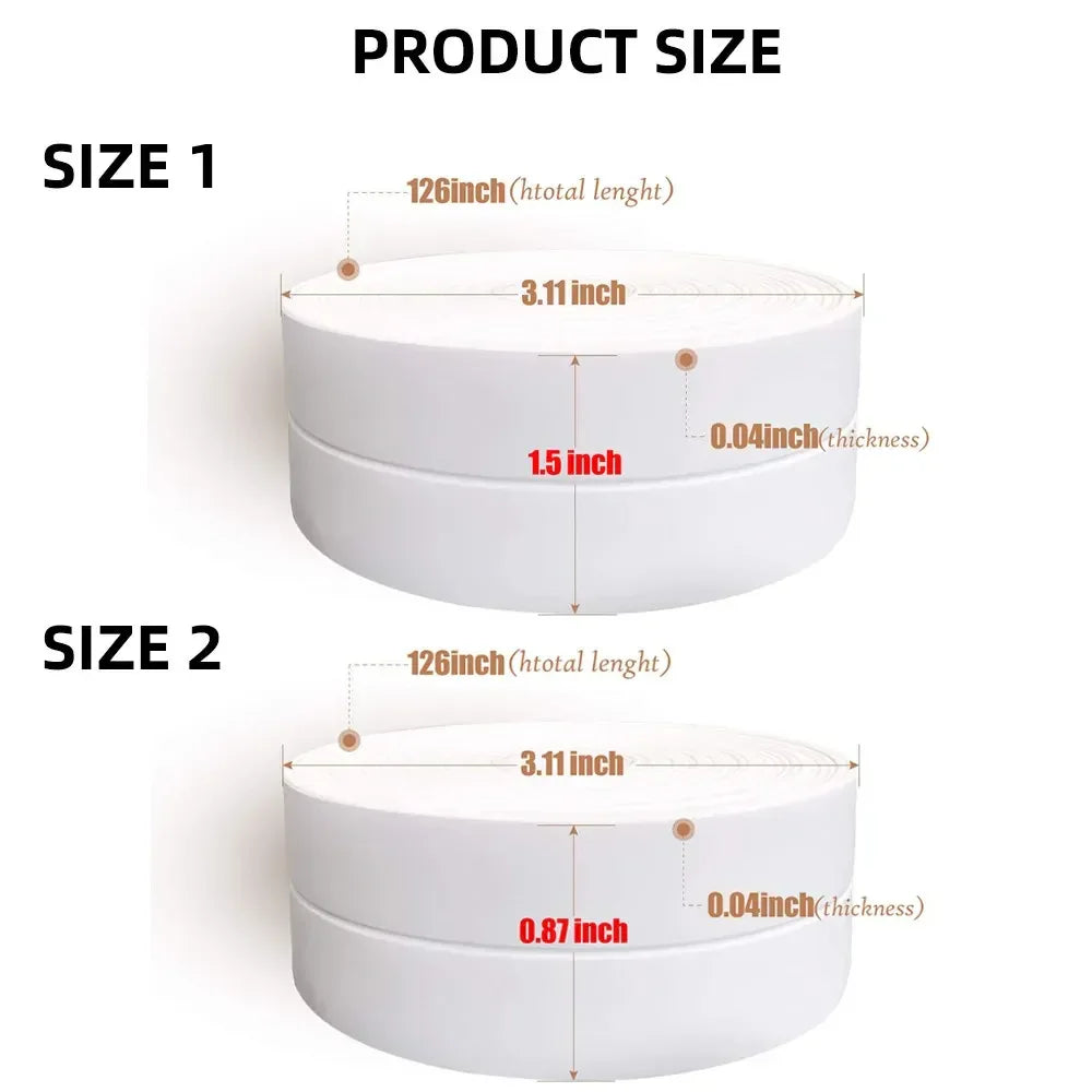 Selbstklebendes PVC-Dichtungsband 3,2m – Wasserdicht für Bad, Dusche & Küche