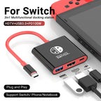 3-in-1 USB-C Hub HDMI 4K 30Hz PD 100W Schnellladung USB 3.0 Dockingstation MacBook Laptop - FUXLShop