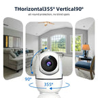 1080P Full HD WLAN Innenkamera – 360° Schwenk, Nachtsicht, Bewegungserkennung & 2-Wege-Audio