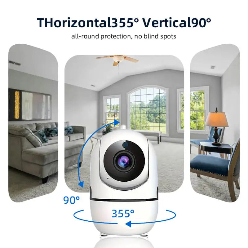 1080P Full HD WLAN Innenkamera – 360° Schwenk, Nachtsicht, Bewegungserkennung & 2-Wege-Audio
