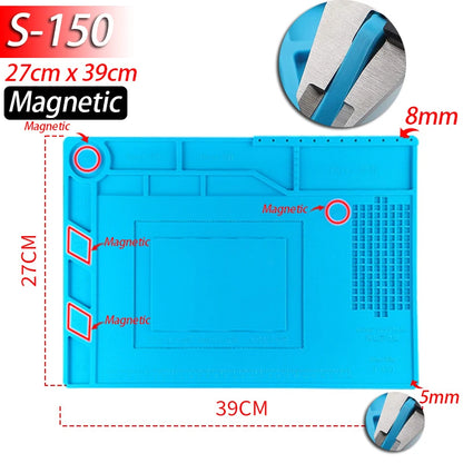 XMSJ Lötmatte Silikon - Hitzebeständig (500°C) Anti-statische Reparaturmatte für Elektronik - FUXL-Shopify 