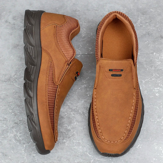 Männer Leder Casual Schuhe Atmungsaktive Loafer Männer Turnschuhe  Neue Männliche Bequeme Leder Flache Schuhe Turnschuhe Männer Schuhe