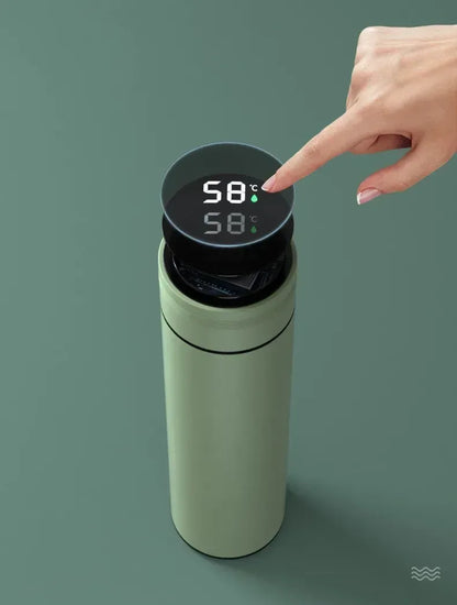 Thermoskanne 500ml LED-Temperaturanzeige Edelstahl Vakuumisoliert Outdoor Trinkflasche Geschenk - FUXLShop