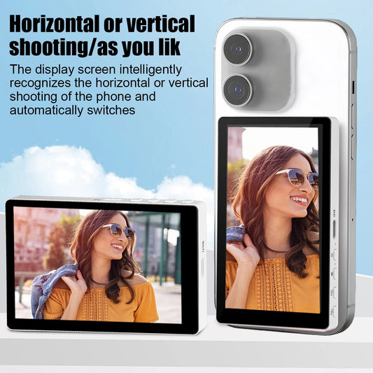 Drahtloser magnetischer Smartphone-Monitor für Rückkamera – Ideal für Selfies, Vlogs & Live-Streams