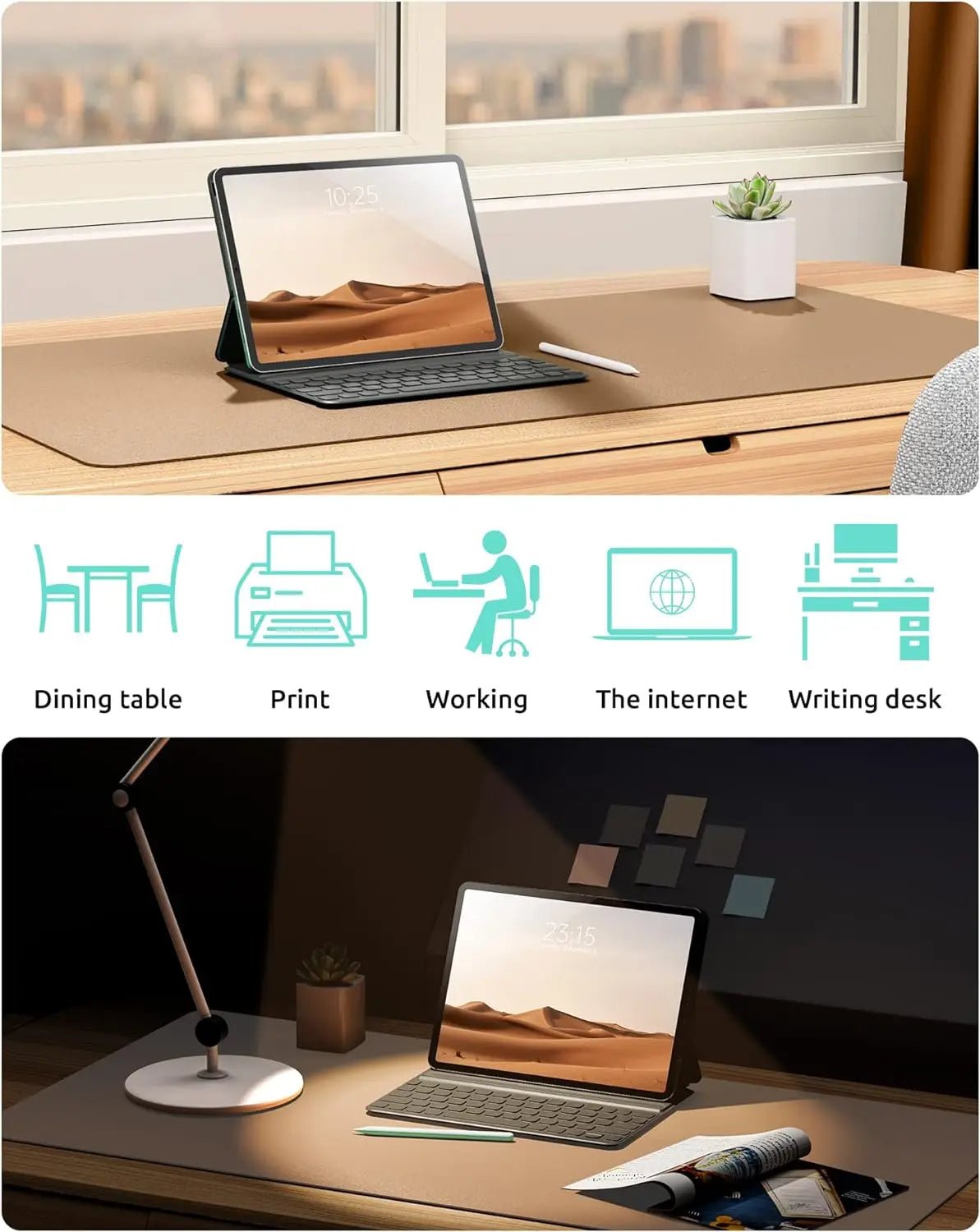 Schreibtischunterlage aus Leder | Computermatte für den Schreibtisch | Großes Mauspad und Tastaturmatte | Schreibtischschutz für das Büro - FUXL - Shopify