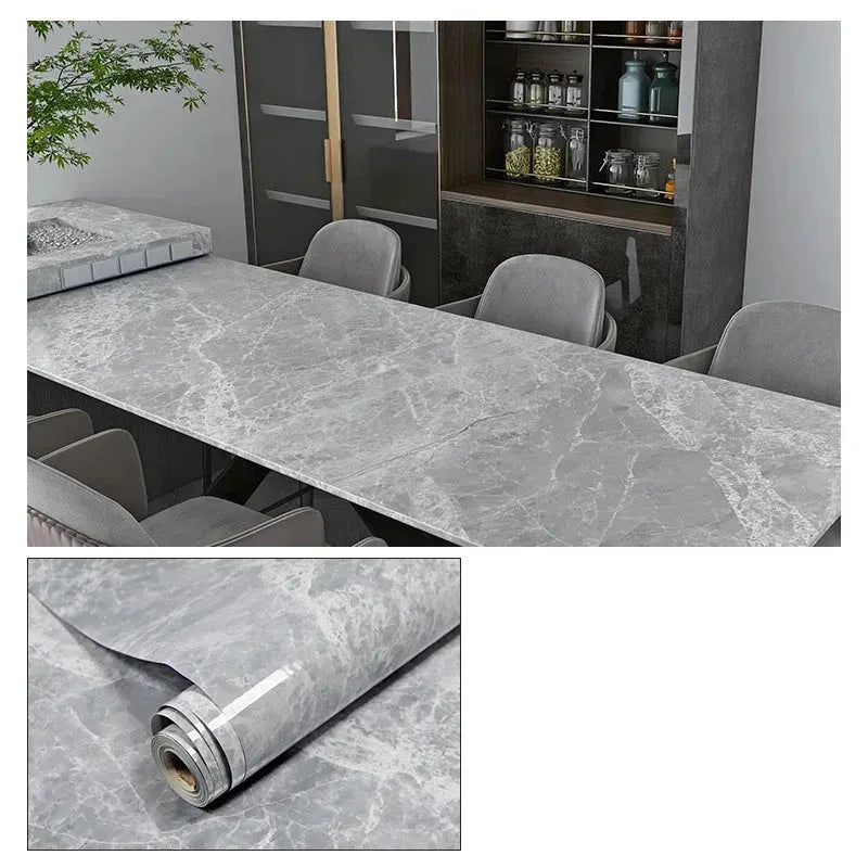 Wasserdichte Marmor Vinylfolie 60cm - Selbstklebende Tapete für Bad & Küche - FUXLShop