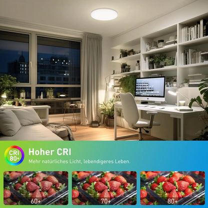 Round LED Ceiling Light Modern Home Decorative Ceiling Lighting Fixture 18/24/36/48W Living Room Bedroom Indoor Kitchen Lighting - FUXL-Shopify 