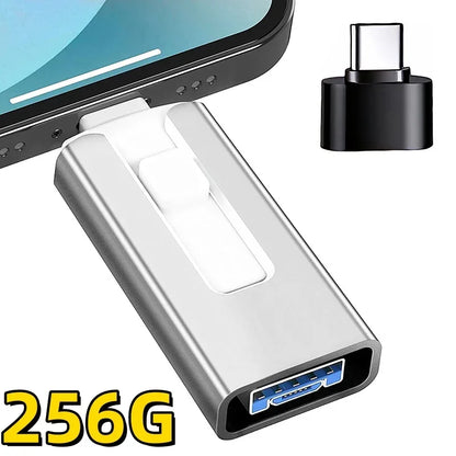 4-in-1 USB-Stick für iPhone, iPad, Android & PC – USB 3.0, 256 GB bis 2 TB