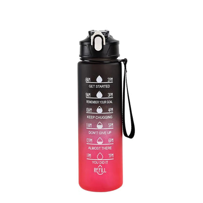 Sportwasserflasche mit zeitverfolgendem Strohhalm, auslaufsicherer, verriegelbarer Klappdeckel für einfaches Tragen, ideal für Outdoor-Abenteuer - FUXL-Shopify 