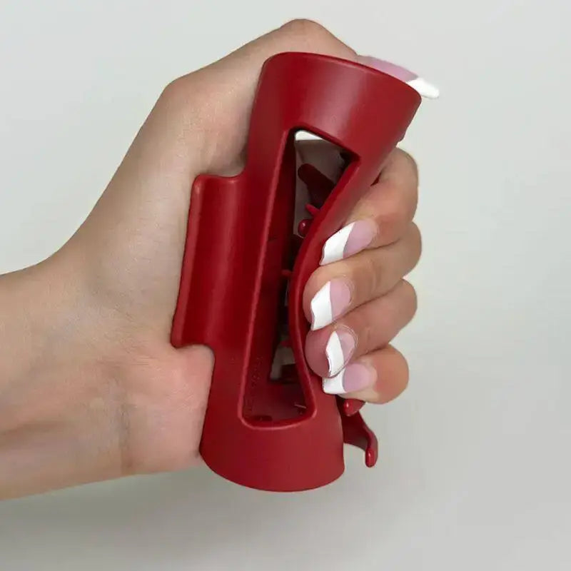 Vibrante rote flexible silikon-haarklammer mit modernem design und rutschfester haarspange online bestellen