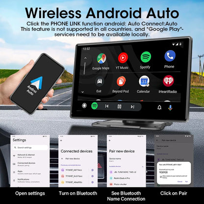JMCQ 10-Zoll-Carplay-Auto-Smart-Screen-Multimedia-Video-Player Drahtloses Carplay Android Auto Autoradio für Apple Android Stereo