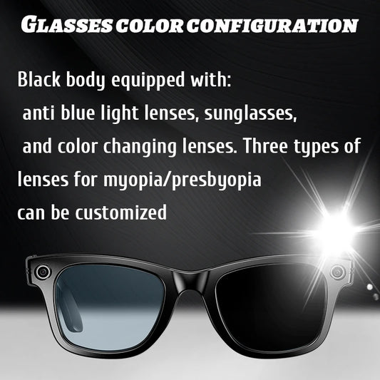 Neue 800 W Pixel Smart Brille mit AI Kamera Mikrokamera Fotografie Videoaufzeichnung Sprachanruf Übersetzung Gradient Sonnenbrille