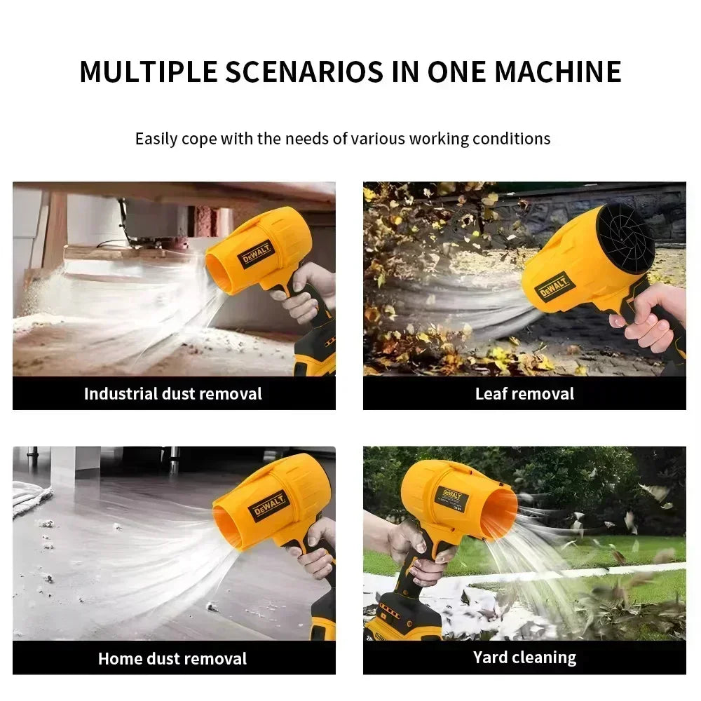 Dewalt 30000 U/min Bürstenluft-Haartrockner, kabelloser Turbo-Lüfter, handgewalttätiger Lüftertrockner, 20 V, wiederaufladbares Staubentfernungswerkzeug