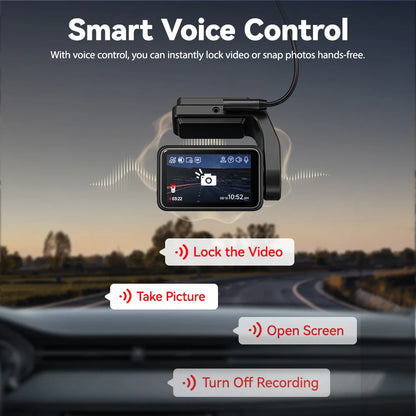 REDTIGER 4K Dash Cam vorne & hinten – Drive Recorder mit WiFi, GPS, Auto DVR, 24H Parkmodus & Black Box