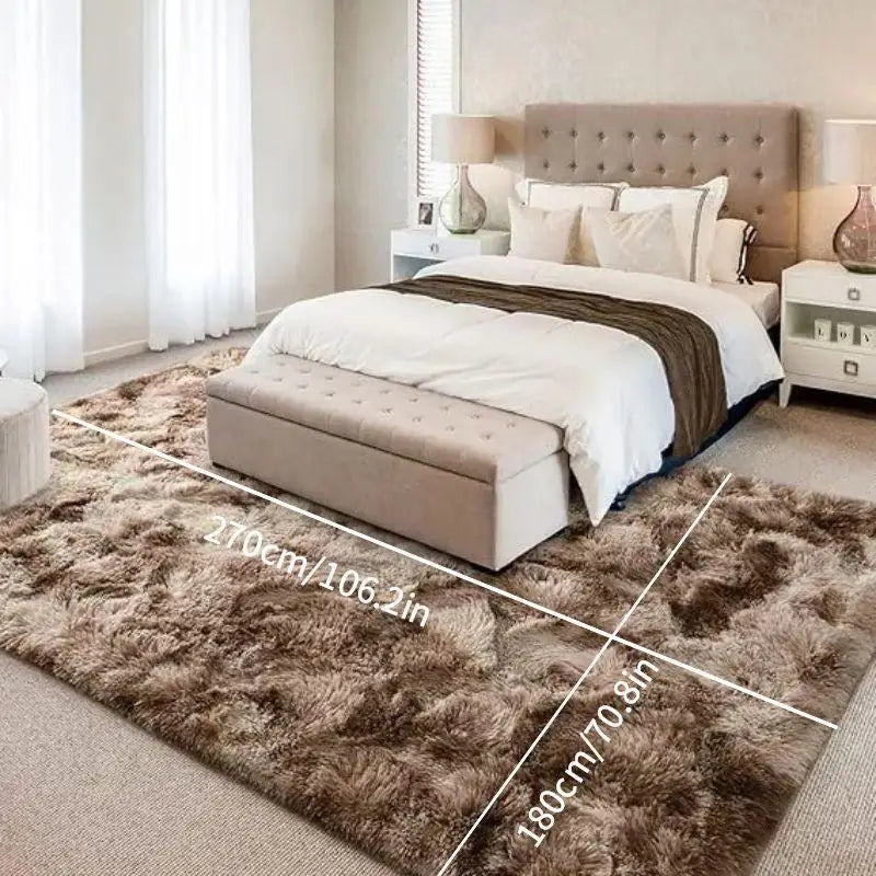 Persischer Samt-Teppich – Weicher Plüsch-Teppich, rutschfest, für Schlafzimmer & Wohnzimmer
