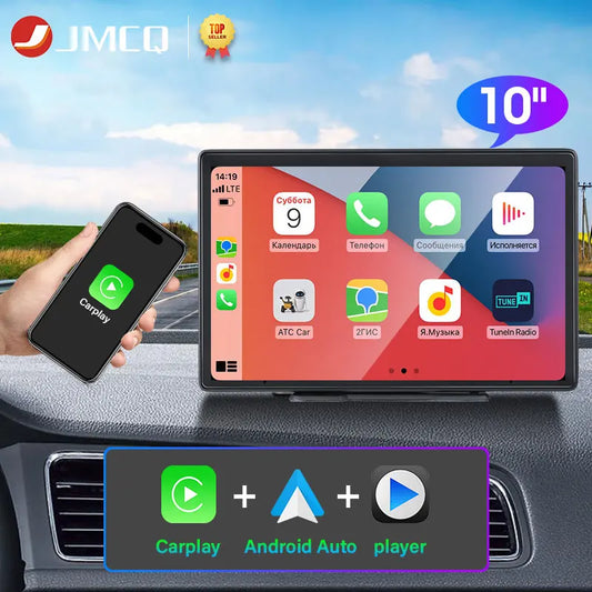 JMCQ 10-Zoll-Carplay-Auto-Smart-Screen-Multimedia-Video-Player Drahtloses Carplay Android Auto Autoradio für Apple Android Stereo