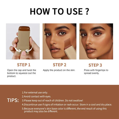 Kontur Stick Wasserfest – Getönte Foundation Stick Gesicht Make-up Balsam - FUXLShop