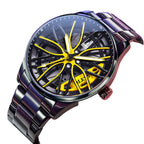 OLEVS Herrenuhr Racing Quarzuhr – Edelstahl Wasserdicht Leuchtzeiger 40mm