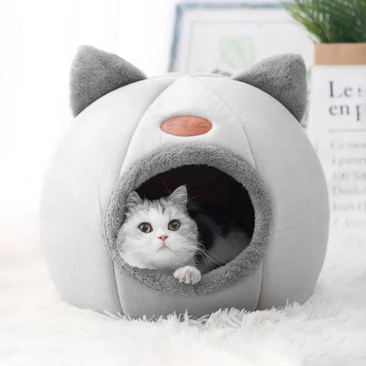 Tiefschlaf-Katzenbett im Winter – Kuscheliges Höhlenbett, Wärmematte & gemütliches Nest für Katzen & kleine Hunde - FUXL-Shopify