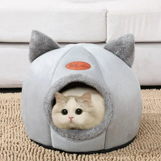 Tiefschlaf-Katzenbett im Winter – Kuscheliges Höhlenbett, Wärmematte & gemütliches Nest für Katzen & kleine Hunde - FUXL-Shopify