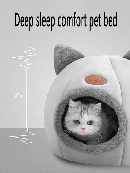 Tiefschlaf-Katzenbett im Winter – Kuscheliges Höhlenbett, Wärmematte & gemütliches Nest für Katzen & kleine Hunde - FUXL-Shopify