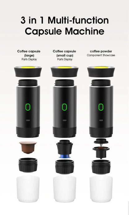 Tragbare drahtlose Espressomaschine für Auto, Zuhause & Camping – 3-in-1 Kaffeemaschine - FUXL-Shopify