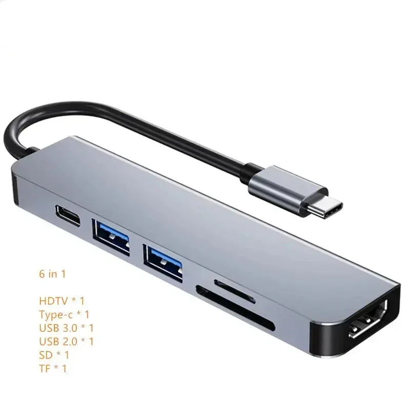 USB-C-Hub-to-4K-HDMI-Compatible-USB-3.0-2.0-Type-C-PD-Charging-Dock-for-MacBook-iPad-Samsung-S10-Dex-TV-Mouse-Keyboard-U-Disk-FUXL-Shopify-44081052 - FUXLShop