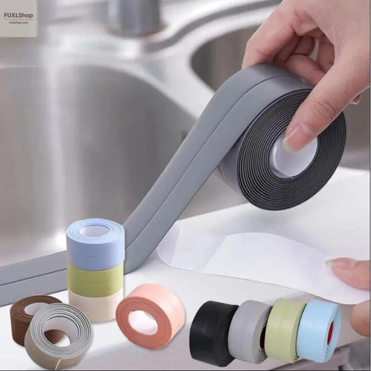 1pc Bathroom Waterproof Wall Stickers Sealing Tapes PVC Adhesive Sealing Strips Sink Edge Tape Kitchen Bathroom Accessories - FUXL-Shopify 