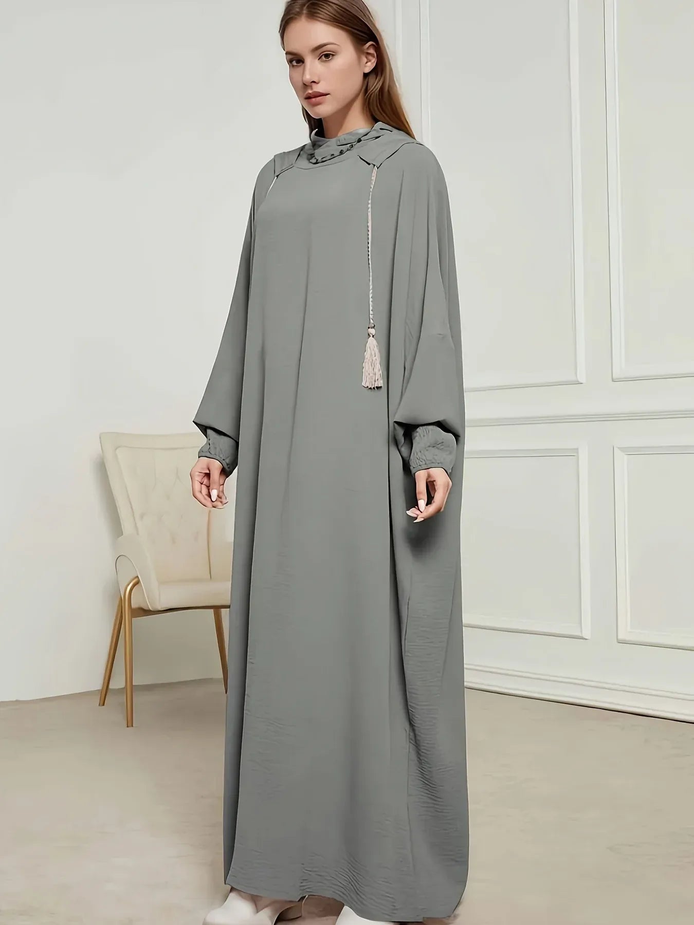 Plus Size Ice-Fiber Hijab Khimar – Faltenfrei, Leicht & Locker | Kapuzen‑Kopftuch für Damen | Frühling Sommer Herbst - FUXLShop