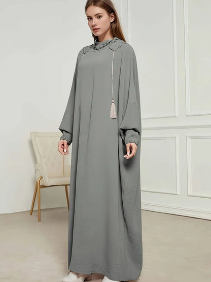 Plus Size Ice-Fiber Hijab Khimar – Faltenfrei, Leicht & Locker | Kapuzen‑Kopftuch für Damen | Frühling Sommer Herbst - FUXLShop