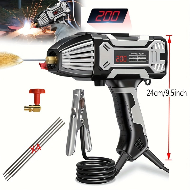 200A Tragbares ARC Hand-Schweißgerät mit LCD-Digitalanzeige, IGBT-Inverter, ideal für Heimprojekte