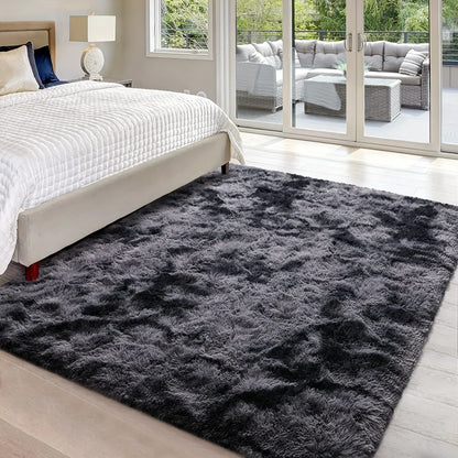 Plüsch Teppich Tie-Dye – Weiche rutschfeste Bettvorleger für Wohnzimmer & Schlafzimmer - FUXLShop