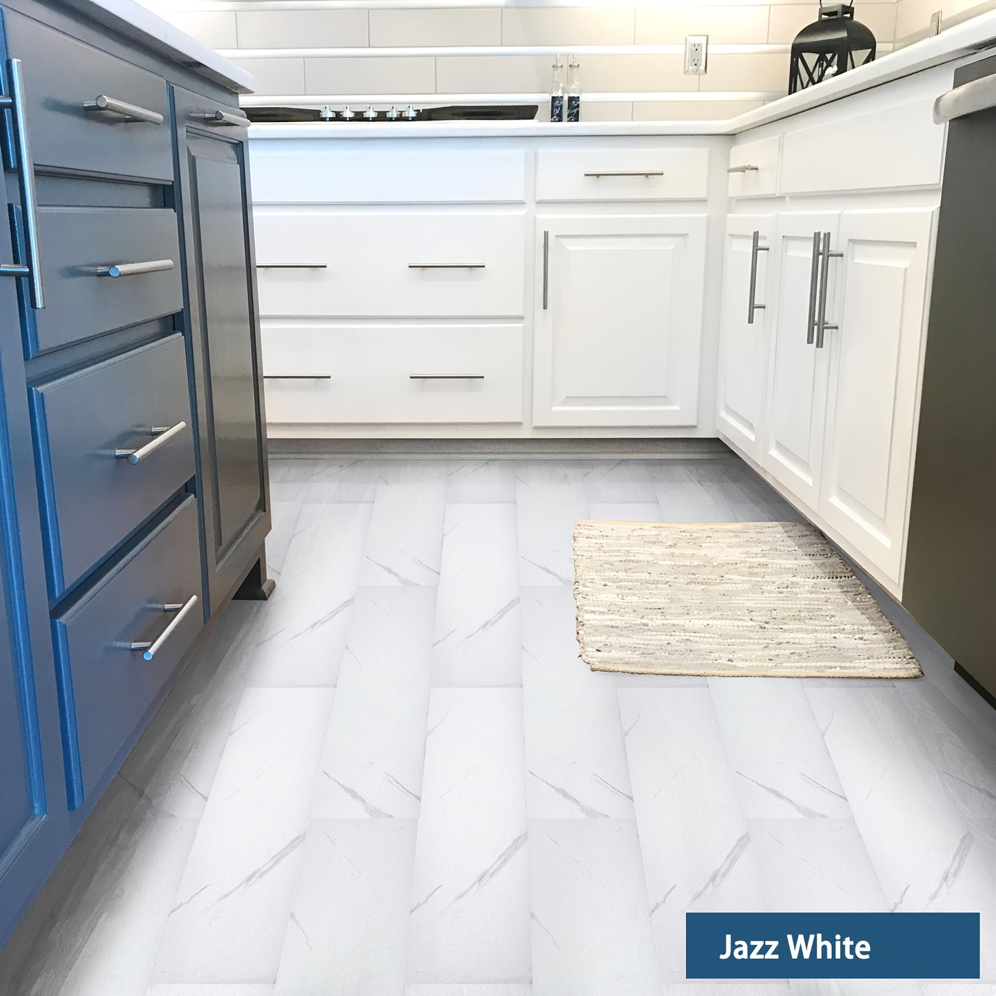 Vinyl Bodenbelag Selbstklebend 50 Stück - Wasserfeste Bodenfliesen Peel & Stick für Küche, Bad & Wohnzimmer