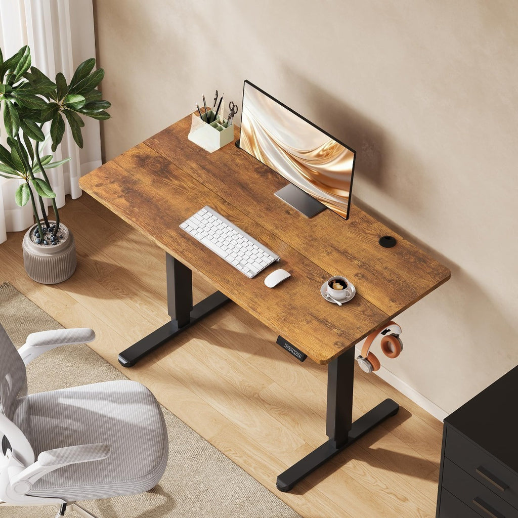 Höhenverstellbarer Schreibtisch 120x60 & 140x70 cm – Sitz-Steh-Schreibtisch, 72–118 cm, elektrisch, 220V