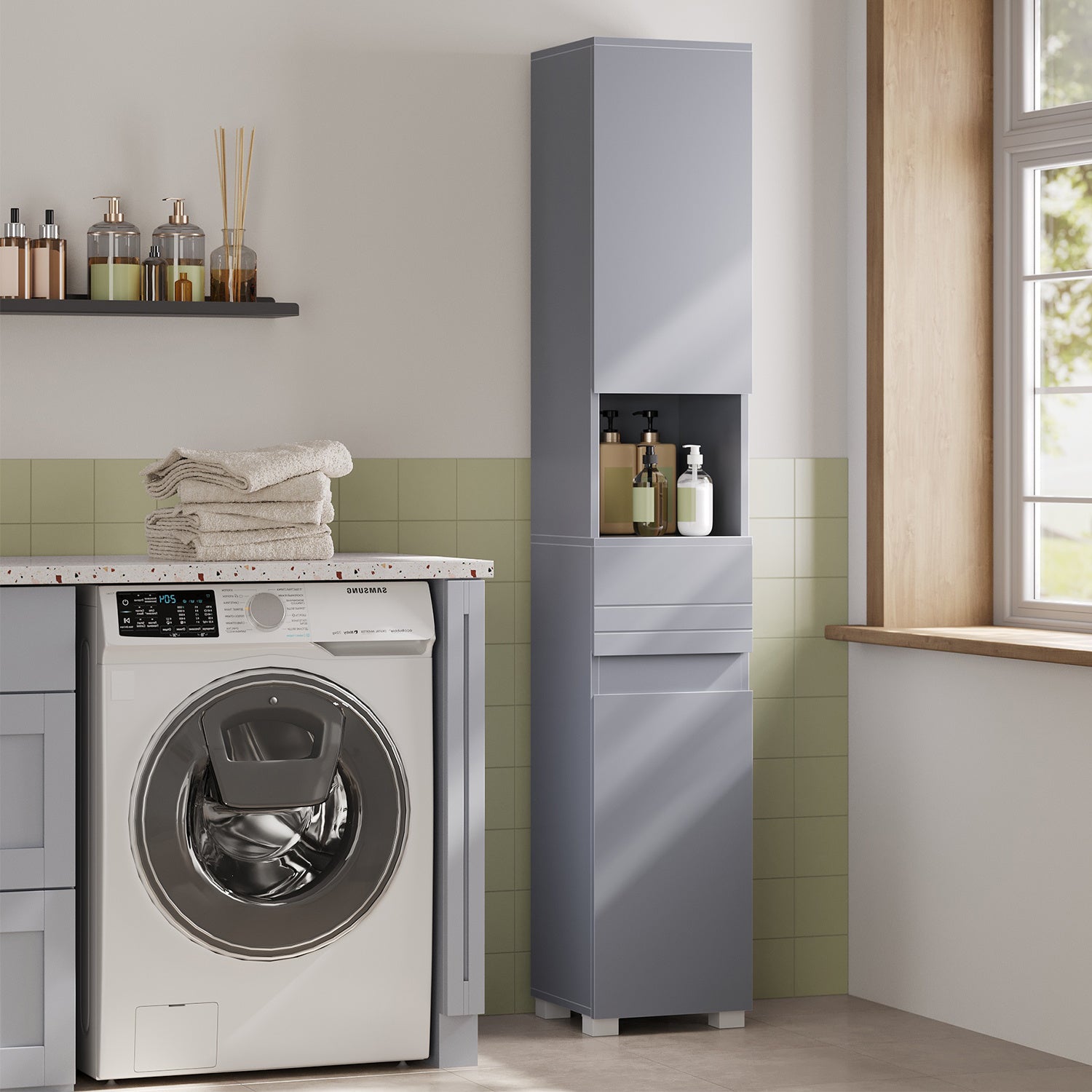 Badezimmerschrank mit Schublade